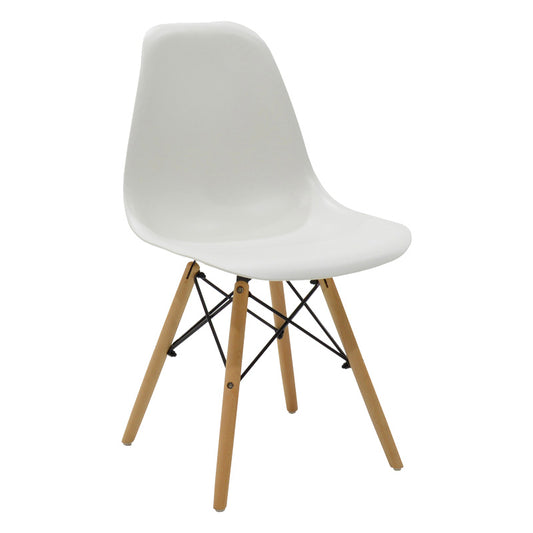 Τραπεζαρία Manka-Julita pakoworld σετ 5τεμ σε λευκή απόχρωση 110x80x77εκ - Hippiehome.gr