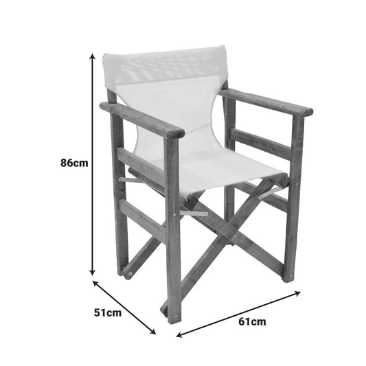 Καρέκλα-πολυθρόνα σκηνοθέτη Retto pakoworld μασίφ ξύλο οξιάς καρυδί-πανί εκρού - Hippiehome.gr