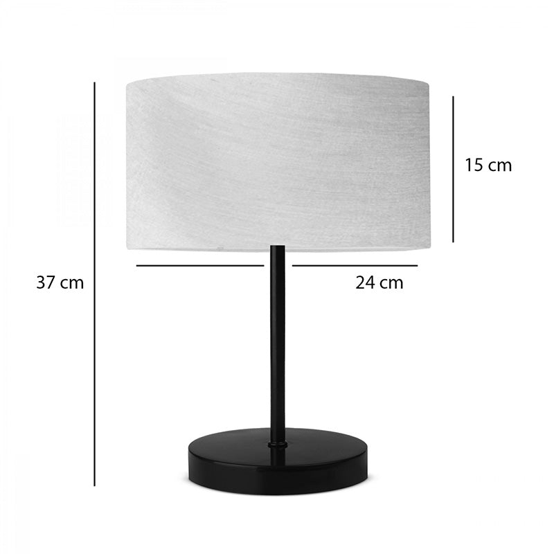 Επιτραπέζιο φωτιστικό Roojee pakoworld Ε27 σε μπεζ-μαύρο απόχρωση Φ24x37εκ - Hippiehome.gr