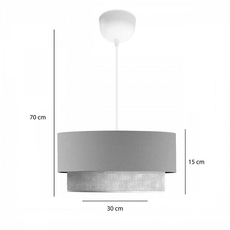 Φωτιστικό οροφής Tachi pakoworld Ε27 σε ανθρακί-κρέμα απόχρωση Φ30x20εκ - Hippiehome.gr