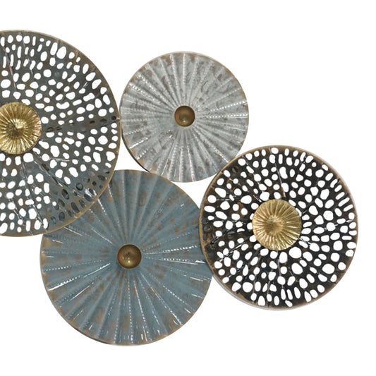 Διακοσμητικό τοίχου Zoulou Inart μέταλλο πολύχρωμο 99.7x2.5x50.8εκ - Hippiehome.gr