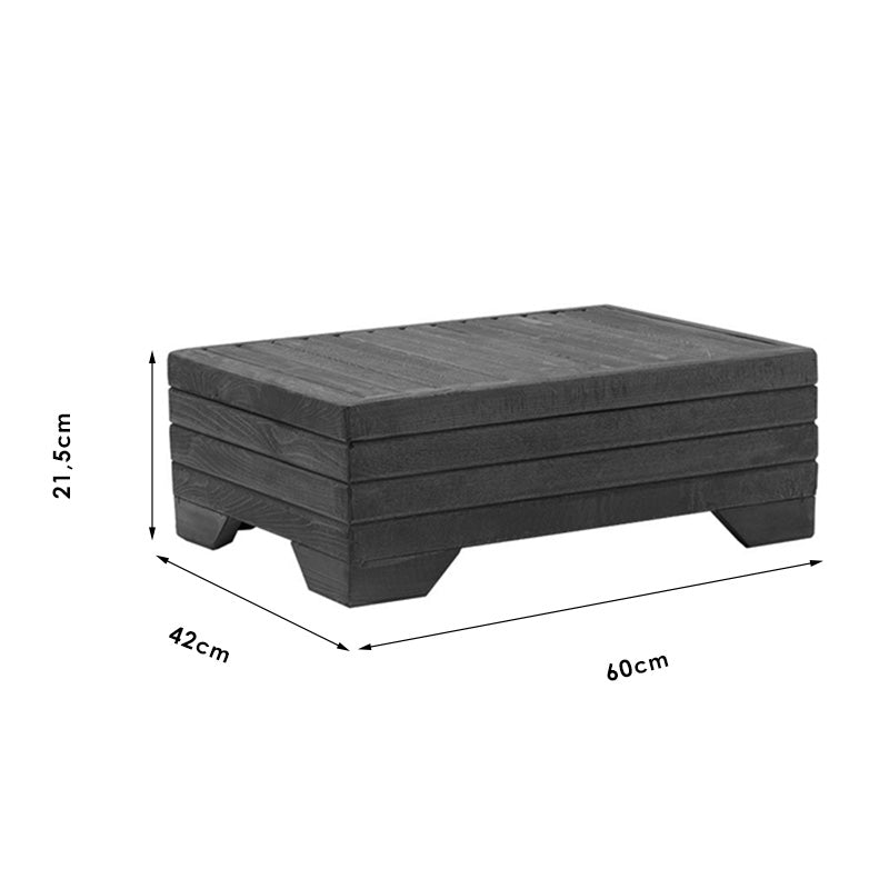 Τραπέζι Otis pakoworld μασίφ ξύλο οξιάς καρυδί 60x42x35εκ - Hippiehome.gr