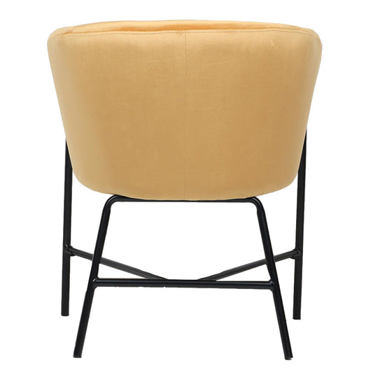 Πολυθρόνα Julia pakoworld βελούδο κίτρινο 61x57x74εκ - Hippiehome.gr