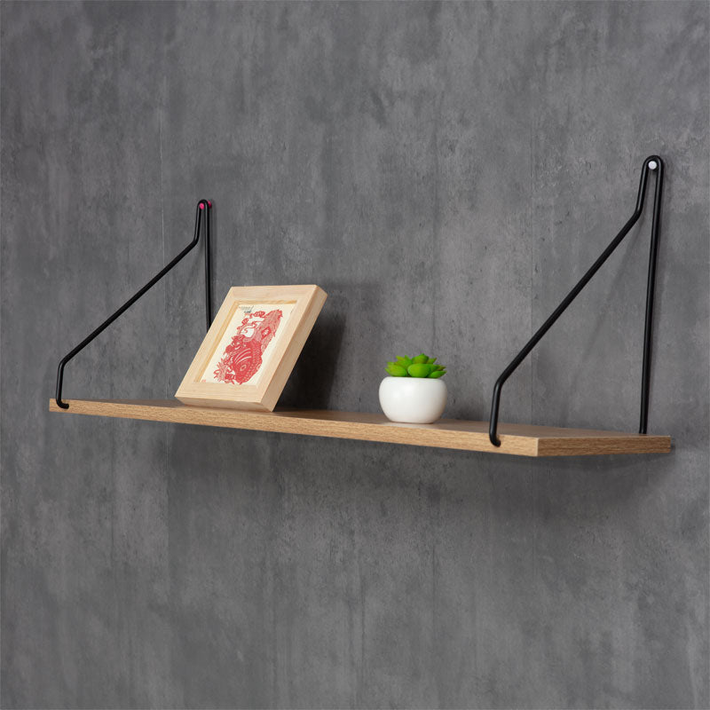 Ραφιέρα τοίχου Tars pakoworld sonoma-μαύρο 72x20x27εκ - Hippiehome.gr