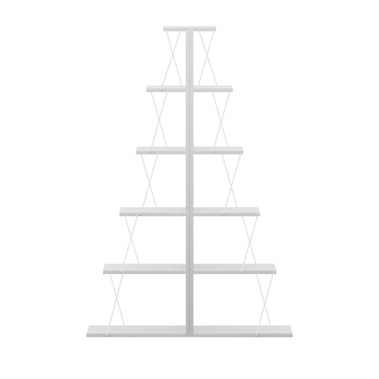 Βιβλιοθήκη mini Tars pakoworld λευκό 100x22x150εκ - Hippiehome.gr