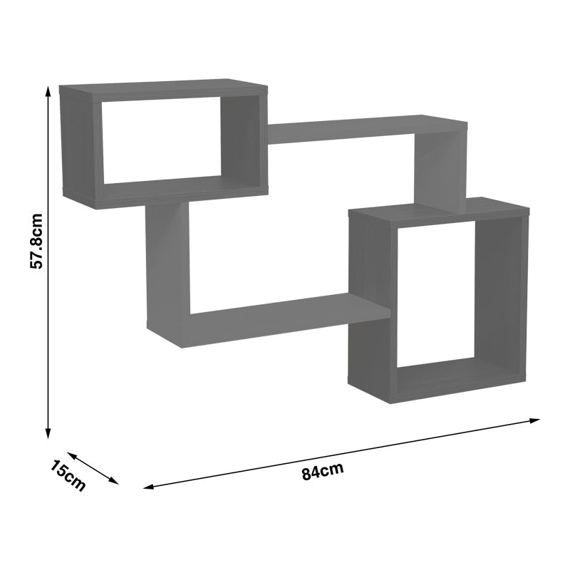 Ράφι τοίχου Beldra pakoworld σε φυσική απόχρωση με λευκό 84x15x57.8εκ - Hippiehome.gr