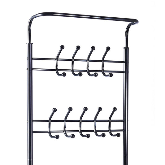 Έπιπλο εισόδου Πορτ Μαντώ Federica pakoworld μέταλλο μαύρο 65x28x187εκ - Hippiehome.gr