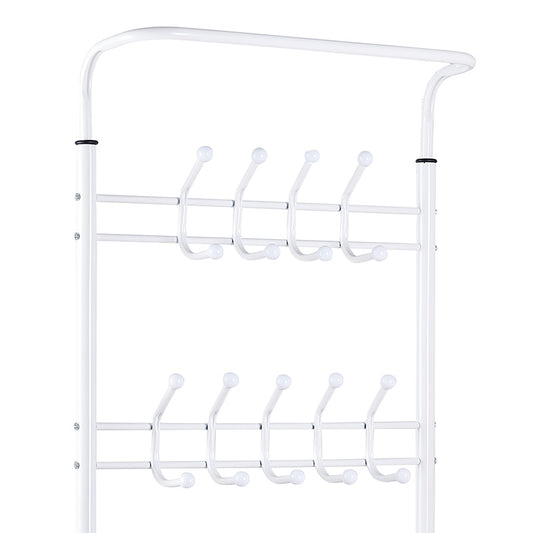 Έπιπλο εισόδου Πορτ Μαντώ Federica pakoworld μέταλλο λευκό 65x28x187εκ - Hippiehome.gr