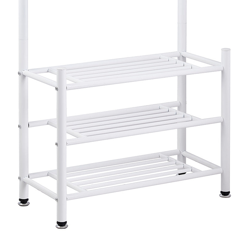 Έπιπλο εισόδου Πορτ Μαντώ Federica pakoworld μέταλλο λευκό 65x28x187εκ - Hippiehome.gr