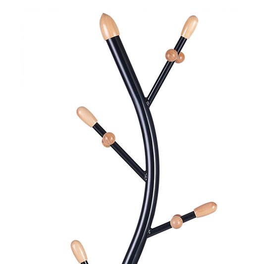 Καλόγερος ρούχων Sergio pakoworld μέταλλο μαύρο-φυσικό Φ37x171εκ - Hippiehome.gr