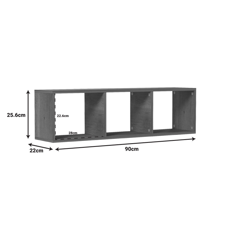 Ραφιέρα τοίχου Mikoro pakoworld σε λευκή απόχρωση 90x22x25.6εκ - Hippiehome.gr