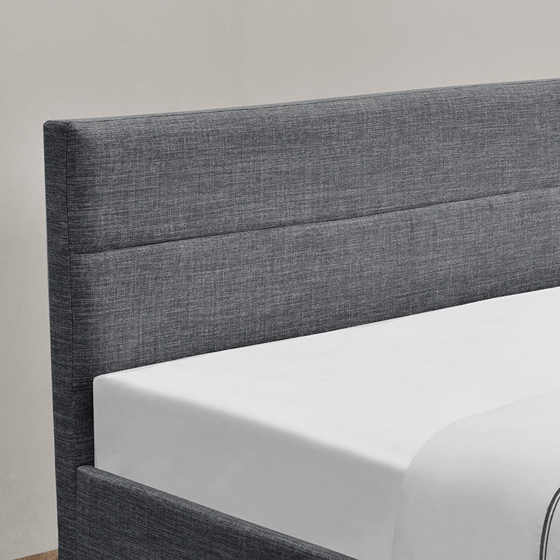 Κρεβάτι διπλό Antigone pakoworld ύφασμα ανθρακί με αποθηκευτικό χώρο 160x200εκ - Hippiehome.gr