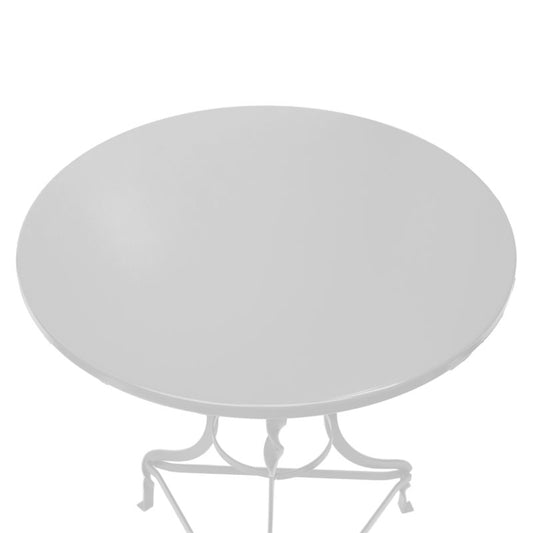 Τραπέζι Ζαππείου Noah pakoworld μεταλλικό λευκό Φ58x72εκ - Hippiehome.gr