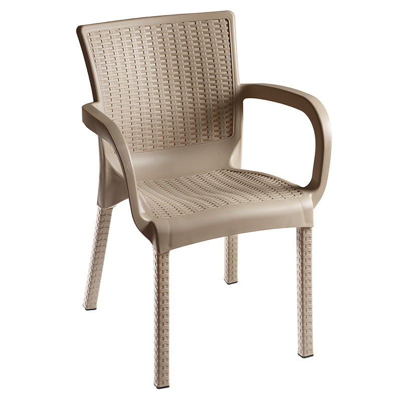 Τραπεζαρία Explore-Festive pakoworld σετ 7τεμ PP cappuccino 150x90x73,5εκ. - Hippiehome.gr