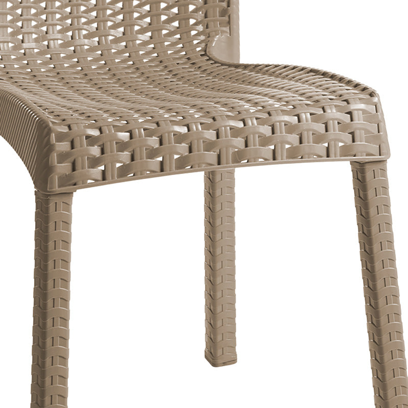 Τραπεζαρία Icon-Confident pakoworld σετ 3τεμ PP σε cappuccino απόχρωση - Hippiehome.gr