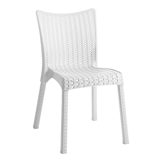 Τραπεζαρία Icon-Confident pakoworld σετ 3τεμ PP σε λευκή απόχρωση - Hippiehome.gr