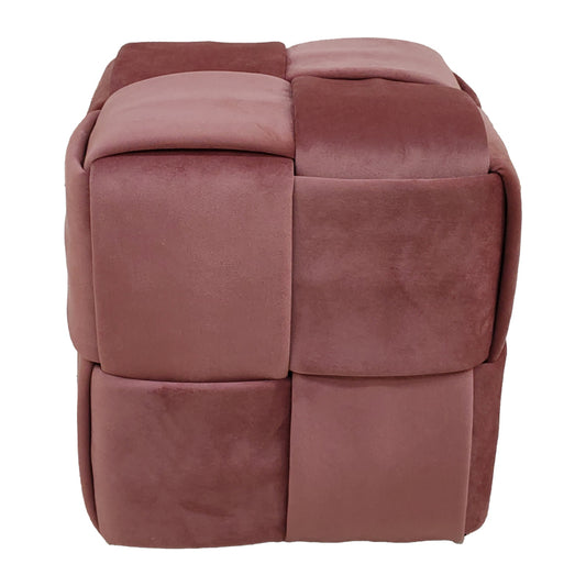 Σκαμπό Jisko pakoworld σάπιο μήλο βελούδο 38x38x40εκ - Hippiehome.gr