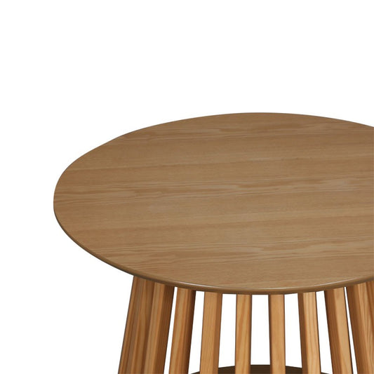 Τραπέζι σαλονιού Domonic pakoworld φυσικό Φ60x45εκ - Hippiehome.gr