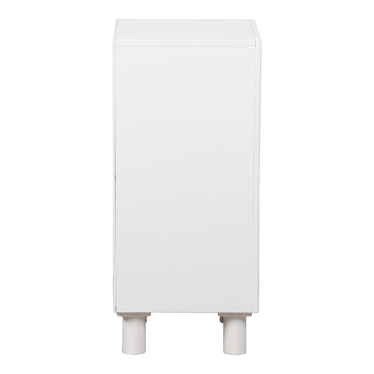 Κομοδίνο Emersi pakoworld MDF σε λευκή απόχρωση 40x32x70εκ - Hippiehome.gr