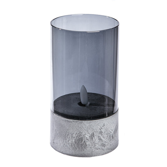 Wind Light (Led) Cylindrical Γυάλινο Γκρι PU H. 125 cm D. cm - Hippiehome.gr