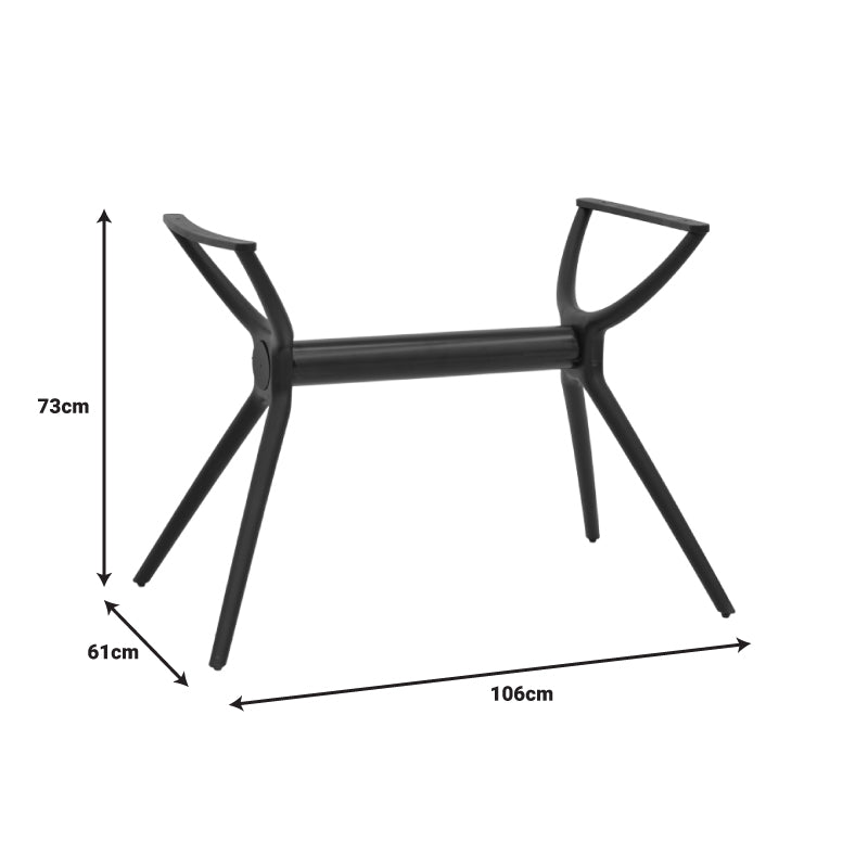 Βάση τραπεζιού Herno pakoworld λευκό pp 106x61x73εκ - Hippiehome.gr