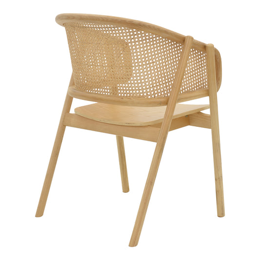 Πολυθρόνα Wenzy pakoworld φυσικό Rattan - μασίφ ξύλο toon 58x58x82εκ - Hippiehome.gr