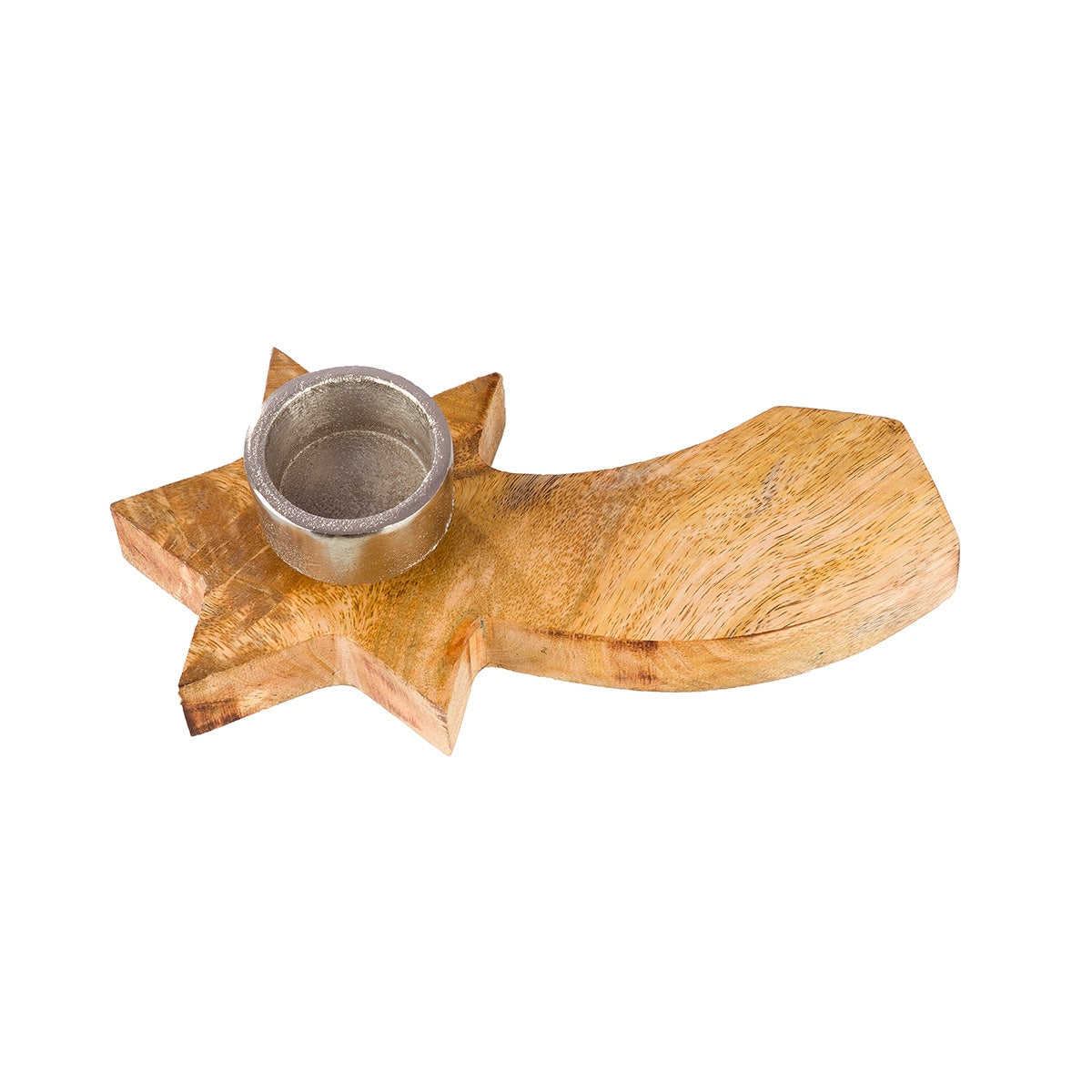 Σετ Κηροπήγιο Στρογγυλό "Sternschnuppen" Ξύλο Εκρού D37X6Cm D37X6Cm - Hippiehome.gr