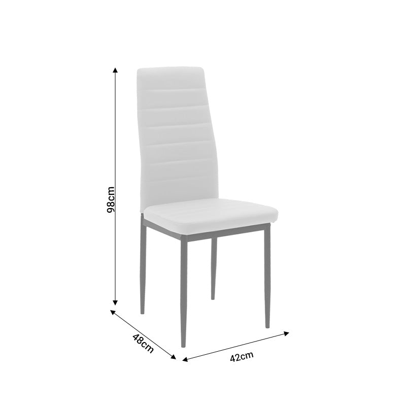 Καρέκλα Parker pakoworld PU ανθρακί-μαύρο πόδι 42x48x98εκ - Hippiehome.gr