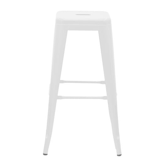 Σκαμπό μπαρ Utopia pakoworld λευκό μέταλλο 42x42x76εκ - Hippiehome.gr
