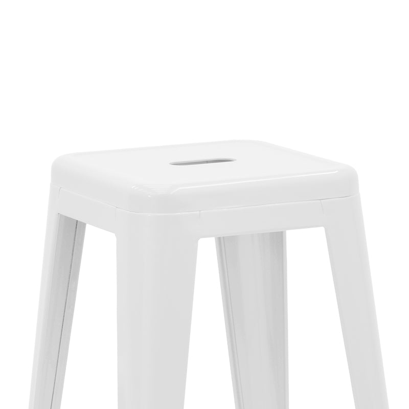 Σκαμπό μπαρ Utopia pakoworld λευκό μέταλλο 42x42x76εκ - Hippiehome.gr