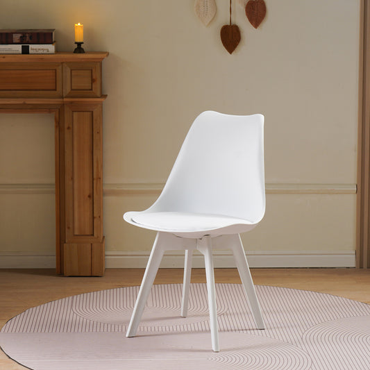 Καρέκλα Gaston I pakoworld PP-PU σε λευκή απόχρωση 48.5x53.5x81.5εκ - Hippiehome.gr