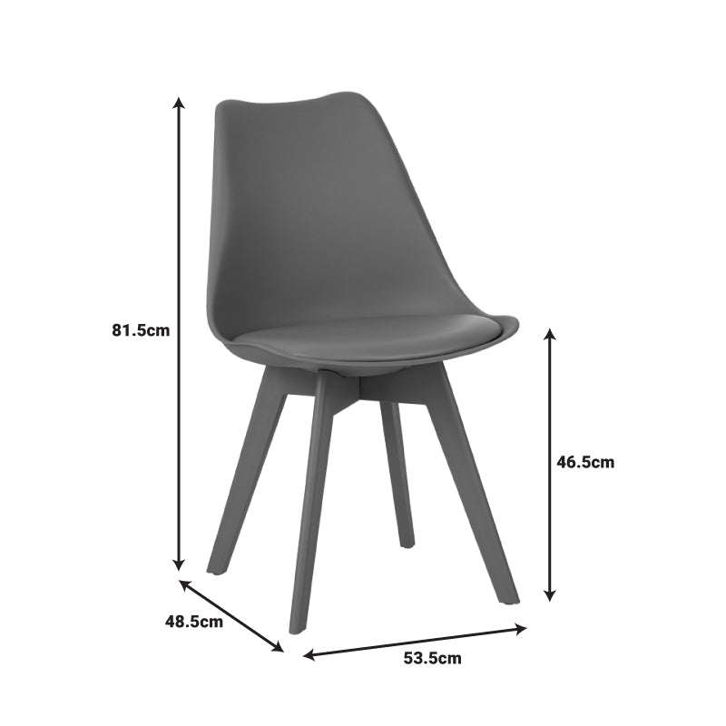 Καρέκλα Gaston I pakoworld PP-PU σε μαύρη απόχρωση 48.5x53.5x81.5εκ - Hippiehome.gr
