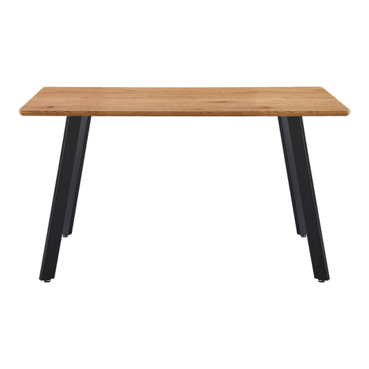 Τραπέζι Toafel pakoworld MDF σε φυσική απόχρωση με μαύρα μεταλλικά πόδια 140x80x75εκ - Hippiehome.gr