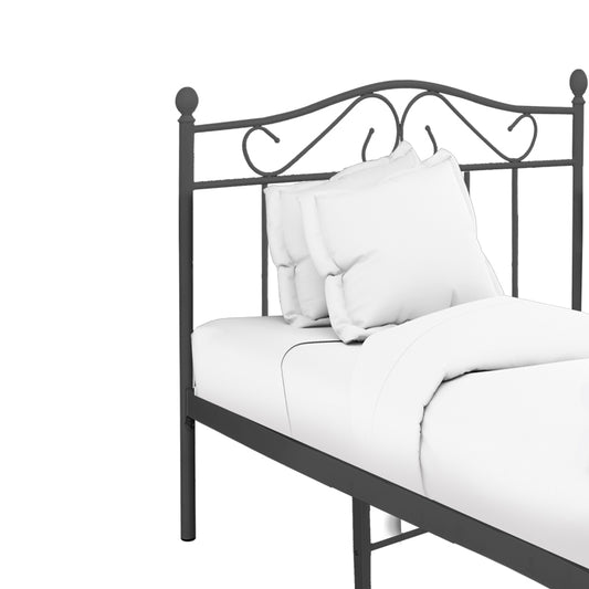 Κρεβάτι Yorick pakoworld μαύρο μεταλλικό 90x190εκ - Hippiehome.gr