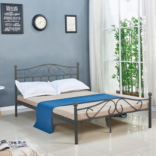 Κρεβάτι Yorick pakoworld μαύρο μεταλλικό 140x190εκ - Hippiehome.gr