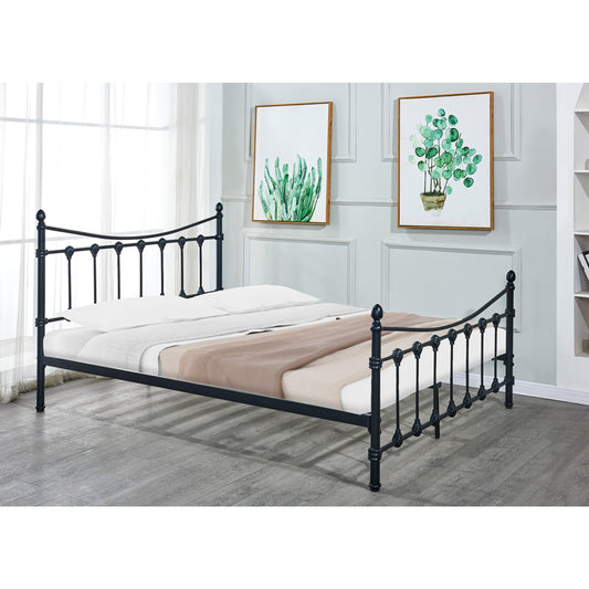 Κρεβάτι Beowulf pakoworld μαύρο μεταλλικό 140x190εκ - Hippiehome.gr