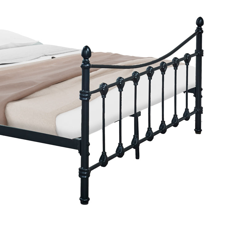 Κρεβάτι Beowulf pakoworld μαύρο μεταλλικό 150x200εκ - Hippiehome.gr