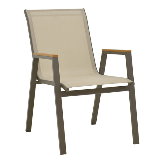 Τραπεζαρία Lafla-Azelie pakoworld σετ 7τεμ σαμπανιζέ αλουμίνιο και plywood σε φυσική απόχρωση 160-240x90x75εκ - Hippiehome.gr