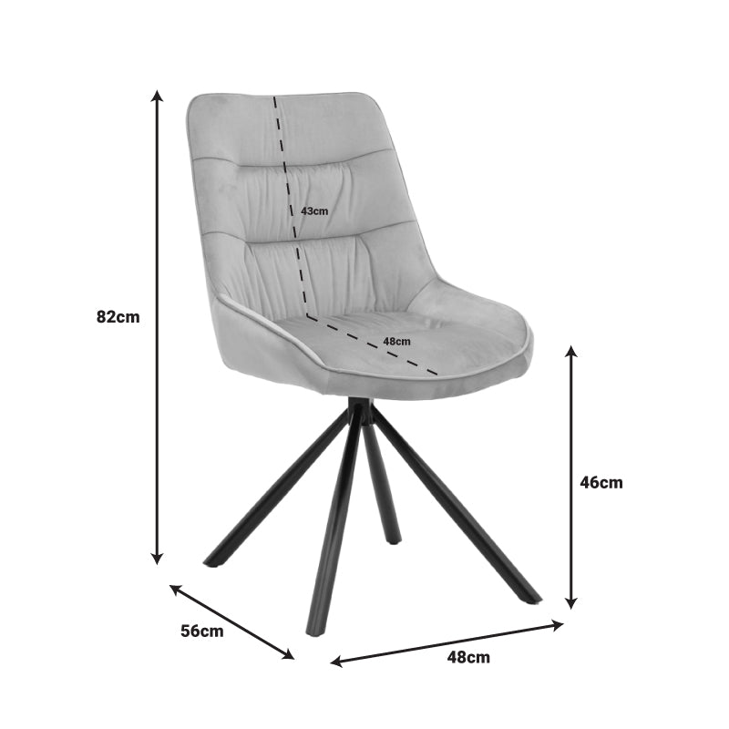 Καρέκλα Wori pakoworld μπεζ βελούδο-πόδι μαύρο μέταλλο 48x56x82εκ - Hippiehome.gr