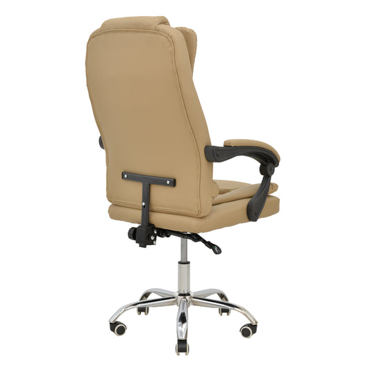 Καρέκλα γραφείου διευθυντή Toronsi pakoworld μπεζ pu 60x68x128εκ - Hippiehome.gr