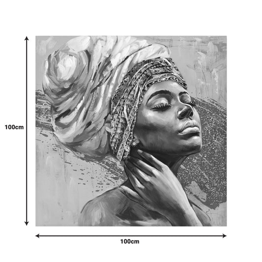 Πίνακας σε καμβά Africana 3D Inart 100x3x100εκ - Hippiehome.gr