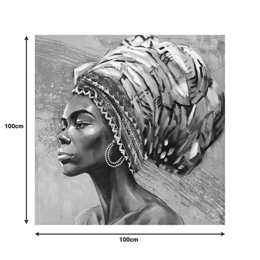 Πίνακας σε καμβά Africana I 3D Inart 100x3x100εκ - Hippiehome.gr