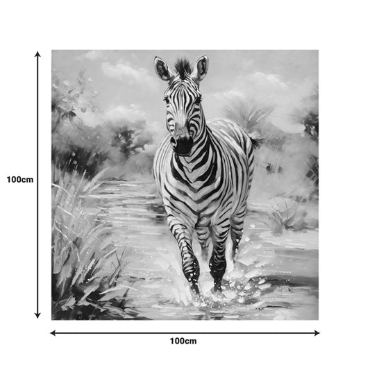 Πίνακας σε καμβά Zebrero Inart 100x3x100εκ - Hippiehome.gr