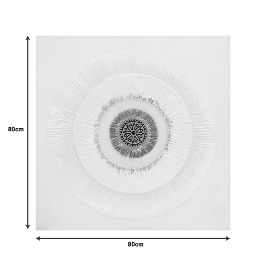 Πίνακας σε καμβά Circled I 3D Inart 80x3x80εκ - Hippiehome.gr