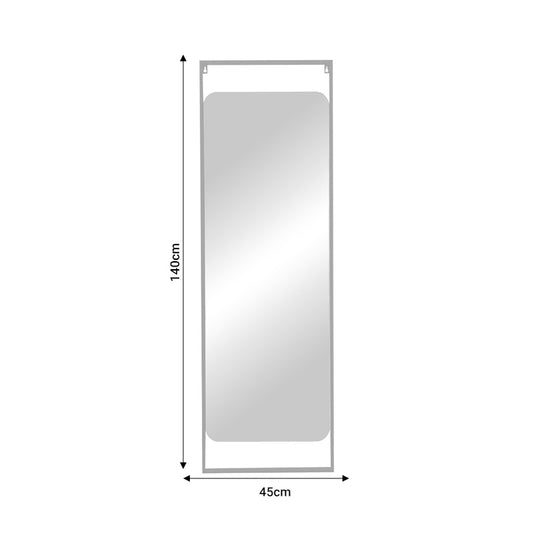 Καθρέπτης Piza pakoworld λευκό μέταλλο 45x2x140εκ - Hippiehome.gr