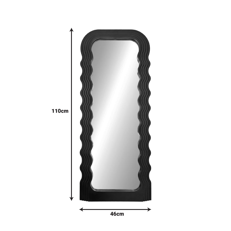 Καθρέπτης Maraya pakoworld μαύρο PP 46x3.2x110εκ - Hippiehome.gr