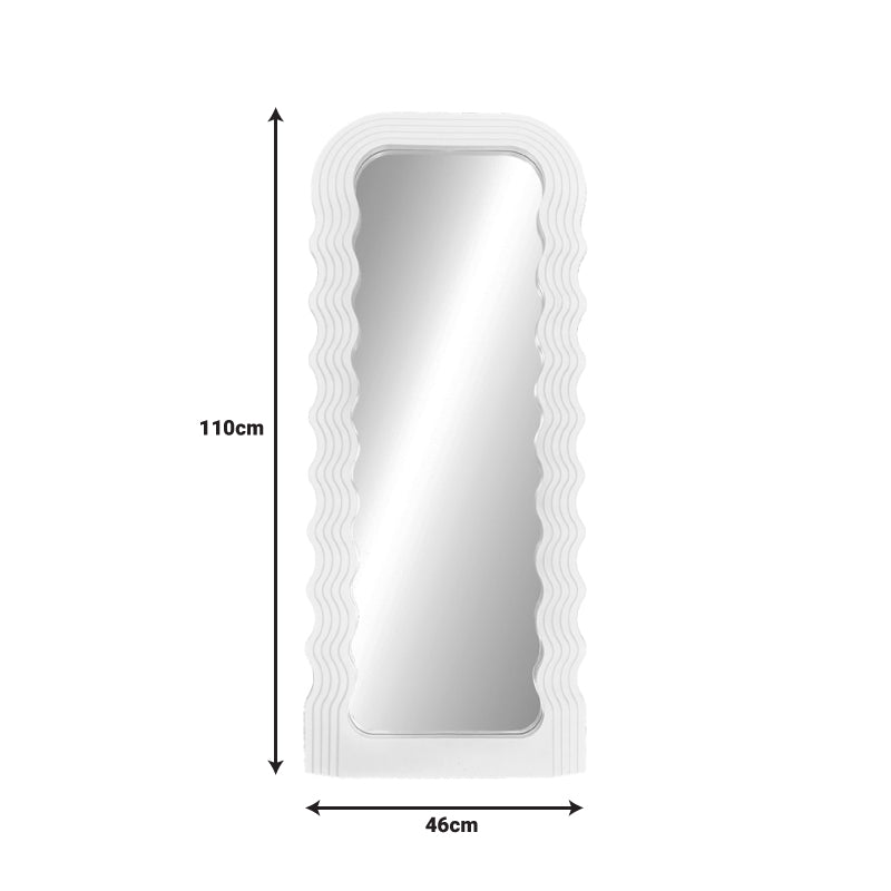 Καθρέπτης Maraya pakoworld λευκό PP 46x3.2x110εκ - Hippiehome.gr