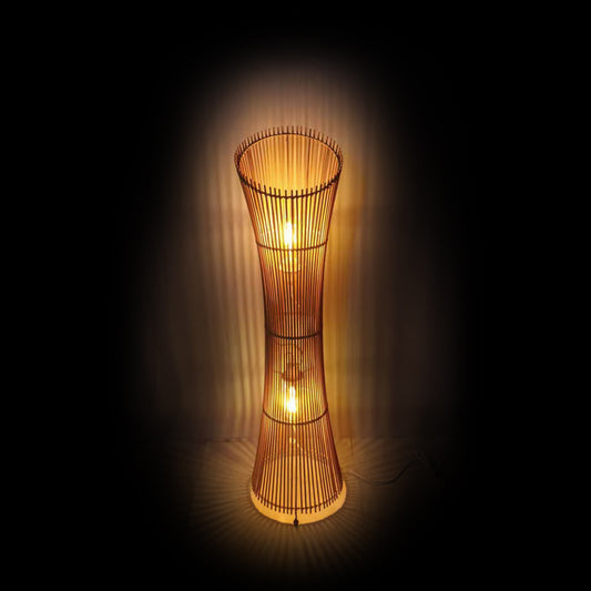 Φωτιστικό δαπέδου Gion Inart E27 μπαμπού σε φυσική απόχρωση Φ29.5x118εκ - Hippiehome.gr