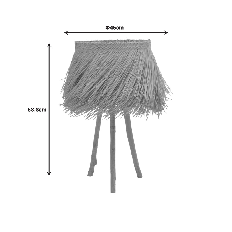 Επιτραπέζιο φωτιστικό Herfo Inart Ε27 ρατάν σε φυσική απόχρωση Φ30x58.8εκ - Hippiehome.gr