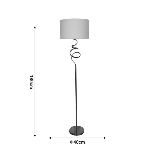Φωτιστικό δαπέδου Quanfy Inart Ε27 χρυσό αλουμινίου-κρεμ ύφασμα Φ40x180εκ - Hippiehome.gr
